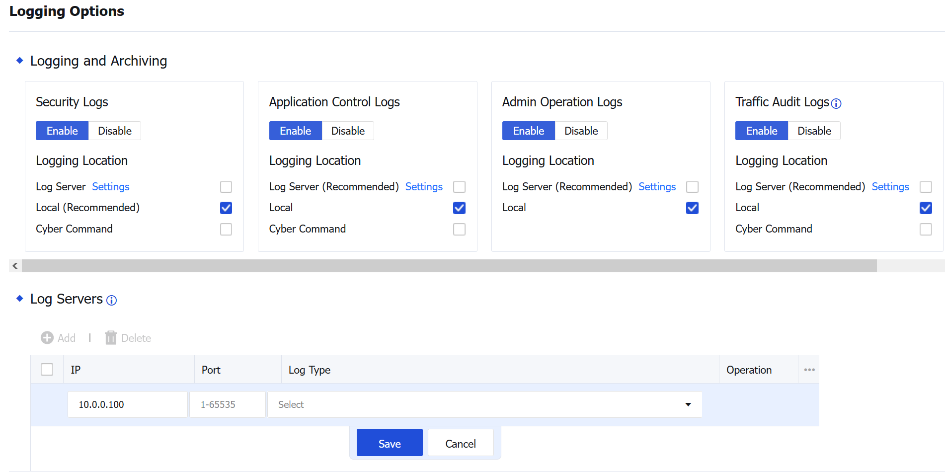 Sanfor NSF Log y Reportes
